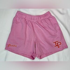 Inaka Power Pink Cameo Women's Sweat Shorts, Size Large